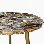 Dante Agate Side Table | Blue & Black