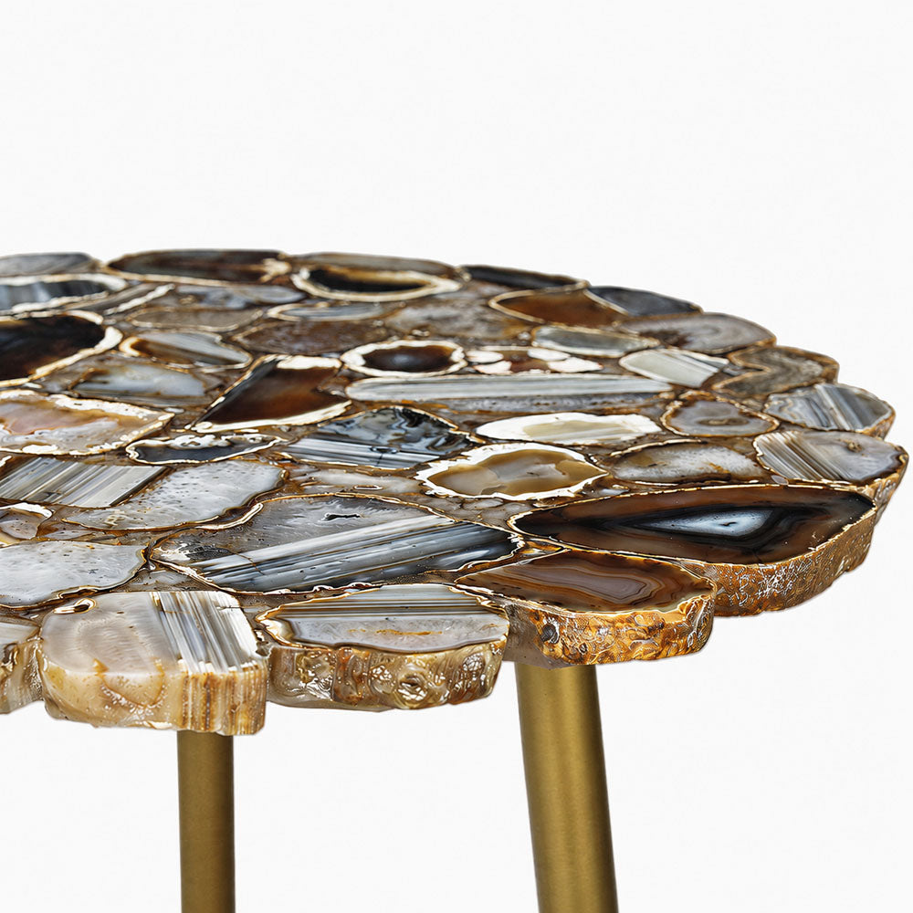 Dante Agate Side Table | Blue & Black