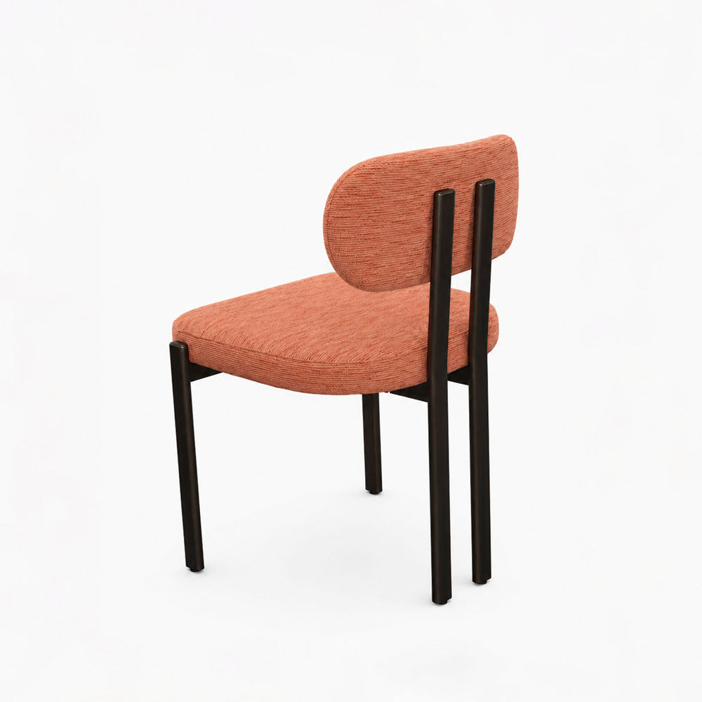 Oria Polyester Dining Chair | Orange