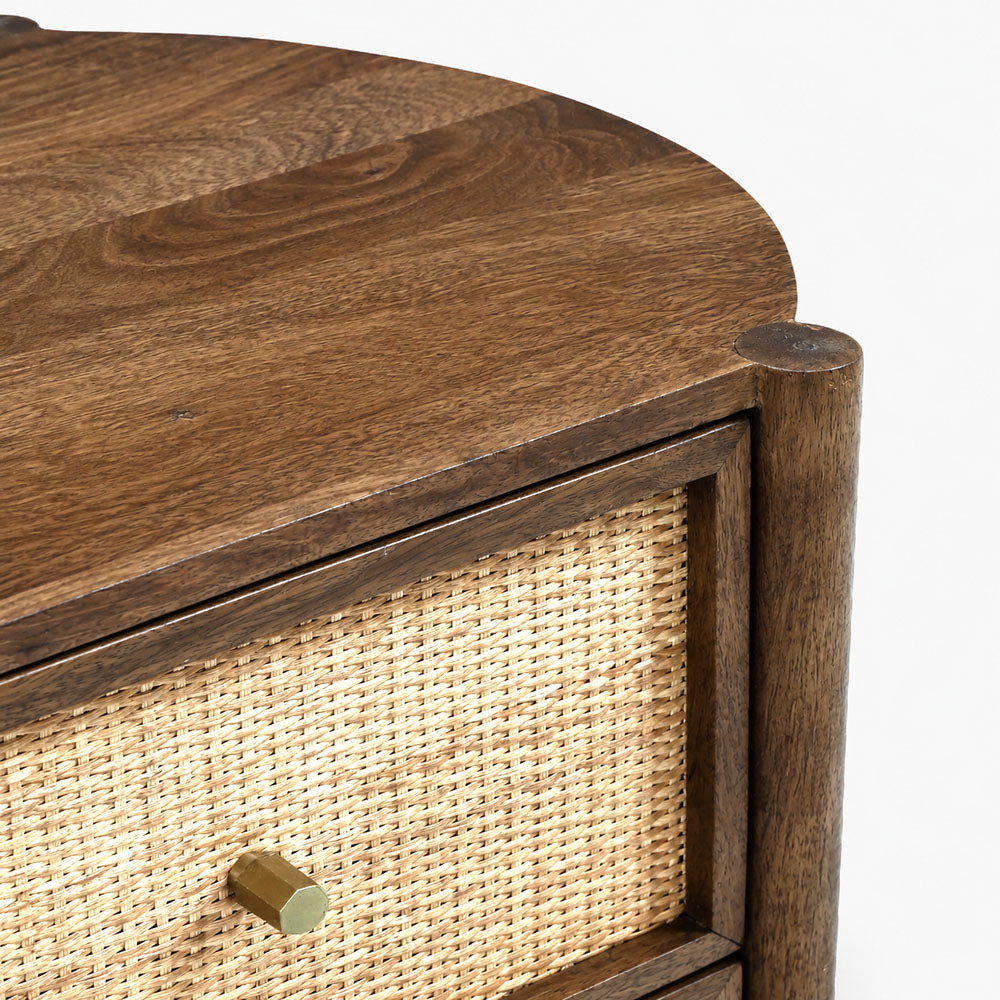 Bowen Mango Wood Bedside Table | Brown