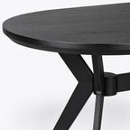 Clara Mango Wood Dining Table | Black