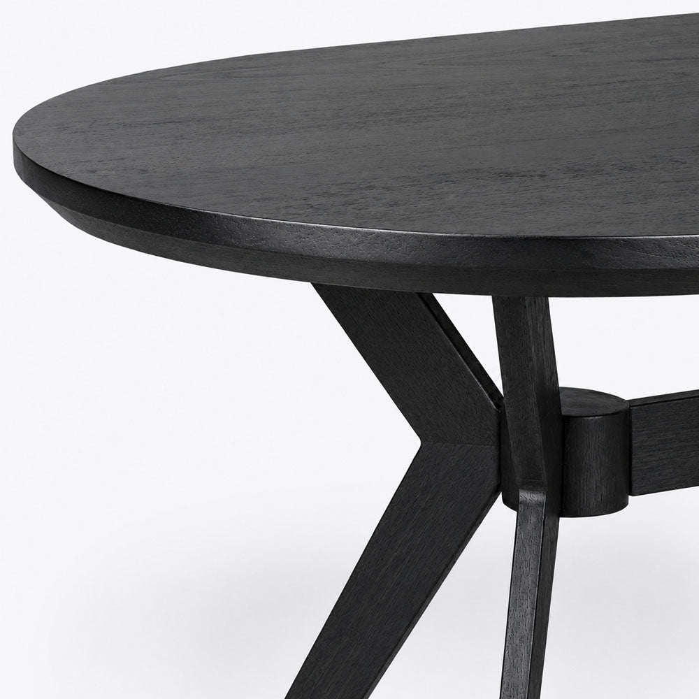 Clara Mango Wood Dining Table | Black