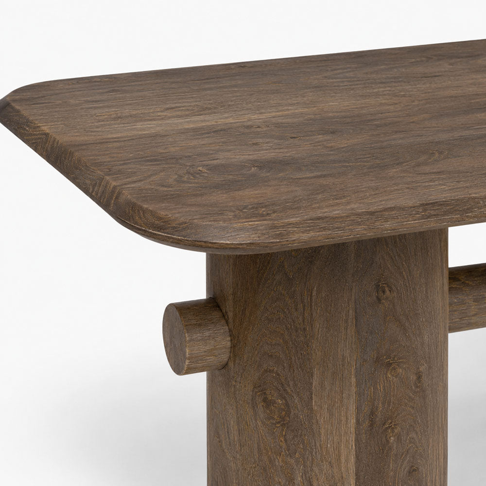 Beck Mango Wood Dining Table | Walnut
