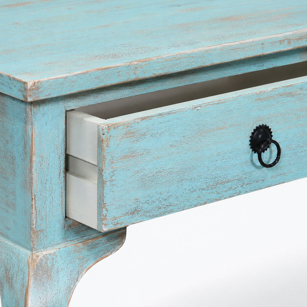 Timber Mango Wood Console Table | Blue Wash