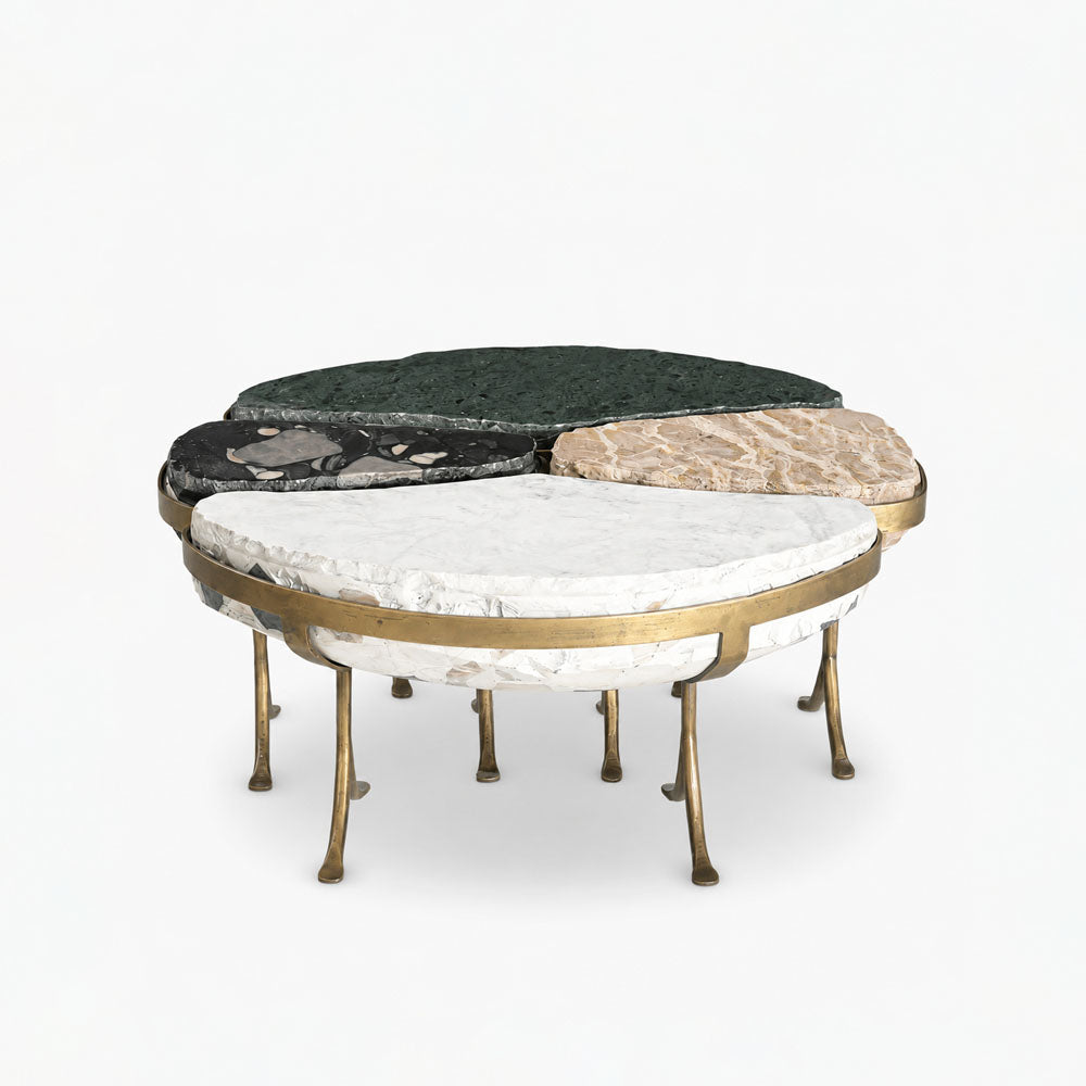 Caleb Marble Coffee Table | Set of 4 | Multi
