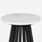 Flavia Marble Side Table | Walnut