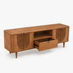 Aviso Mango Wood Media Unit | Honey