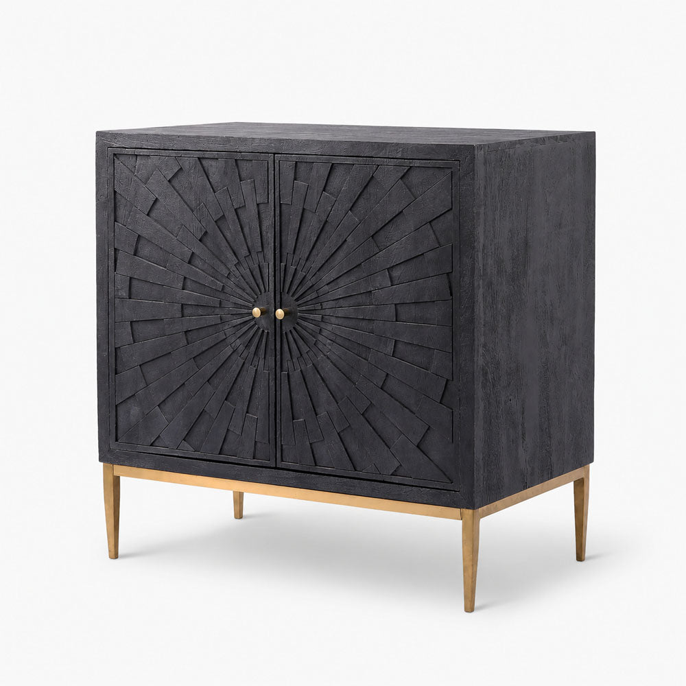 Brio Mango Wood Cabinet | Charcoal