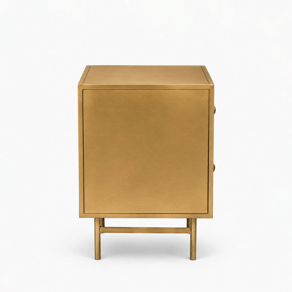 Luna Iron Bedside Table | Gold | Drawer Iron Bedside Table