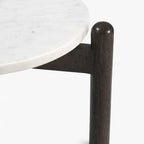 Cherie Marble Side Table | Walnut