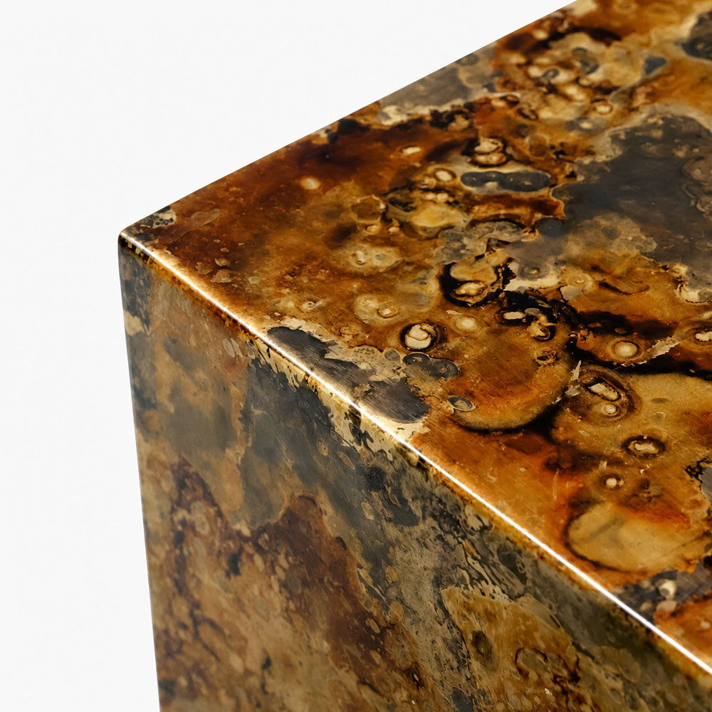 Luna Iron Side Table | Gold