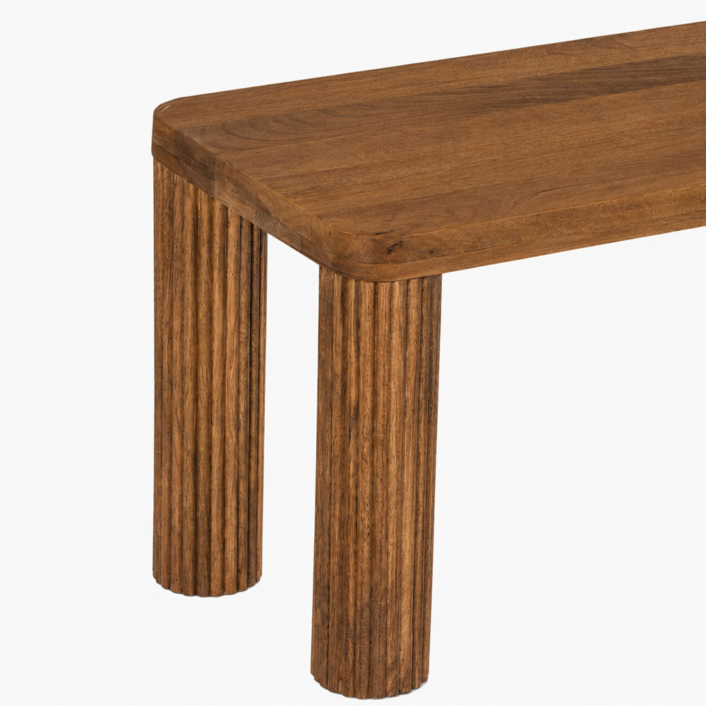 Silver Mango Wood Bench | Brown