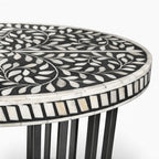 Maren Bone Inlay Side Table | Grey