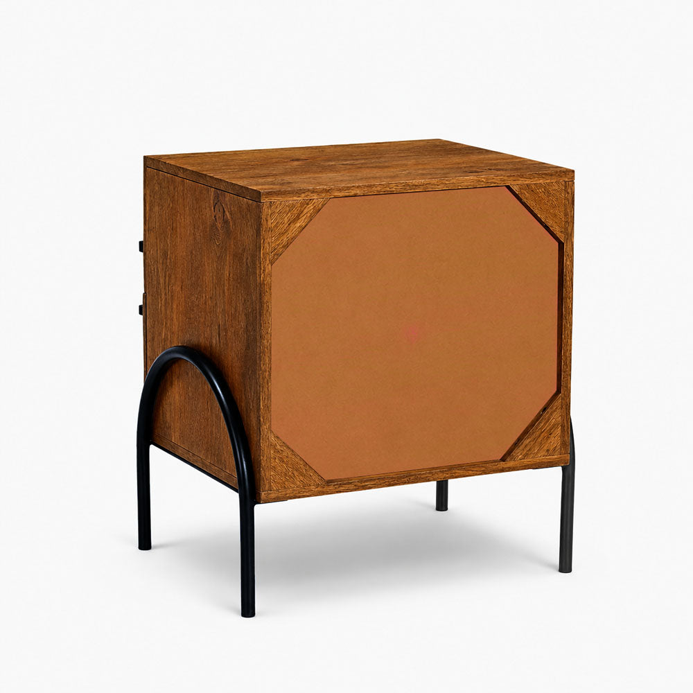Dalton Mango Wood Bedside Table | Honey