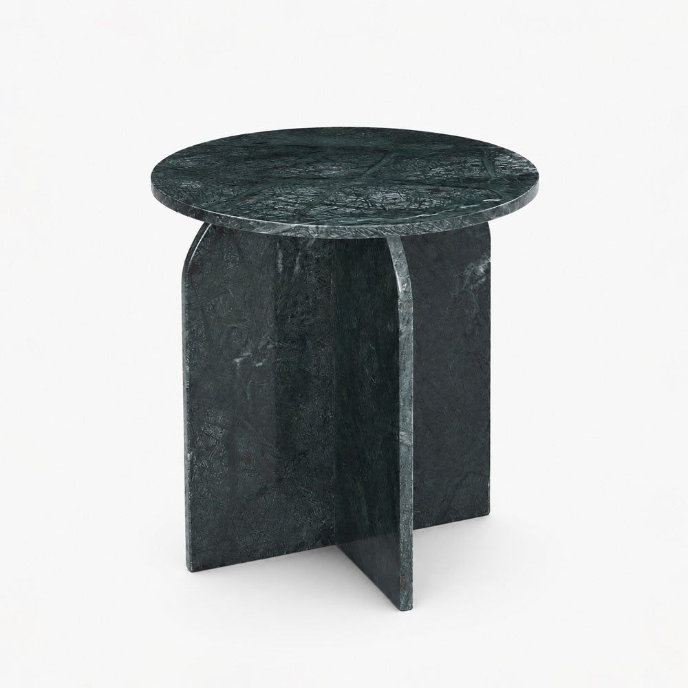 Clark Marble Side Table | Forest Green