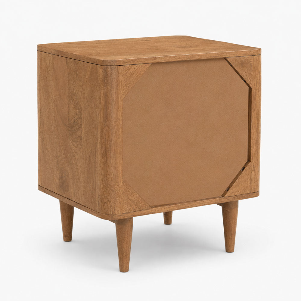 Aviso Mango Wood Bedside Table | Honey