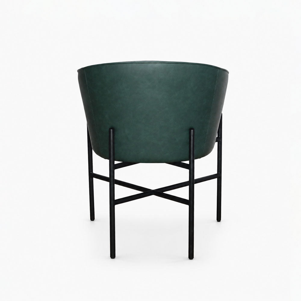 Weston Polyester Dining Chair | Dark Green