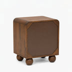 Myra Mango Wood Bedside Table | Walnut