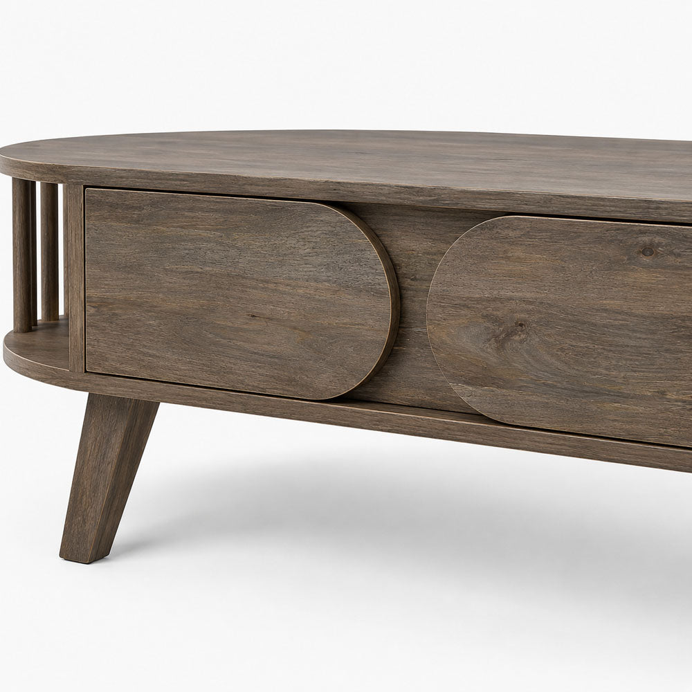 Dakota Mango Wood Coffee Table | Walnut