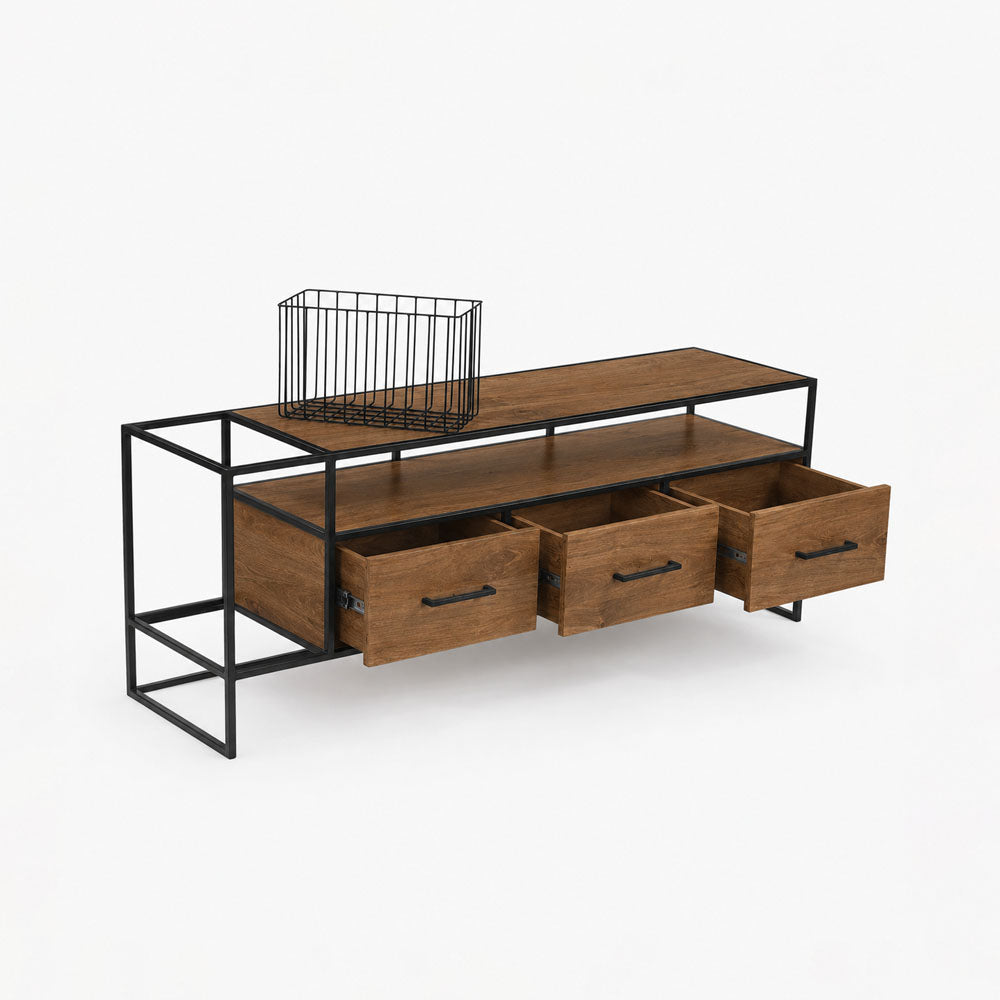 Martina Mango Wood Media Unit | Honey