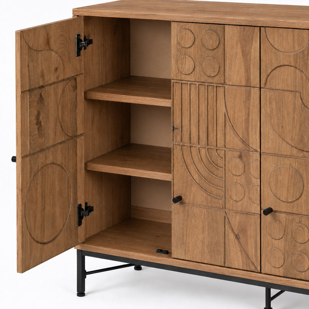 Stellan Mango Wood Cabinet | Natural