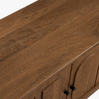 Lux Mango Wood Media Unit | Brown