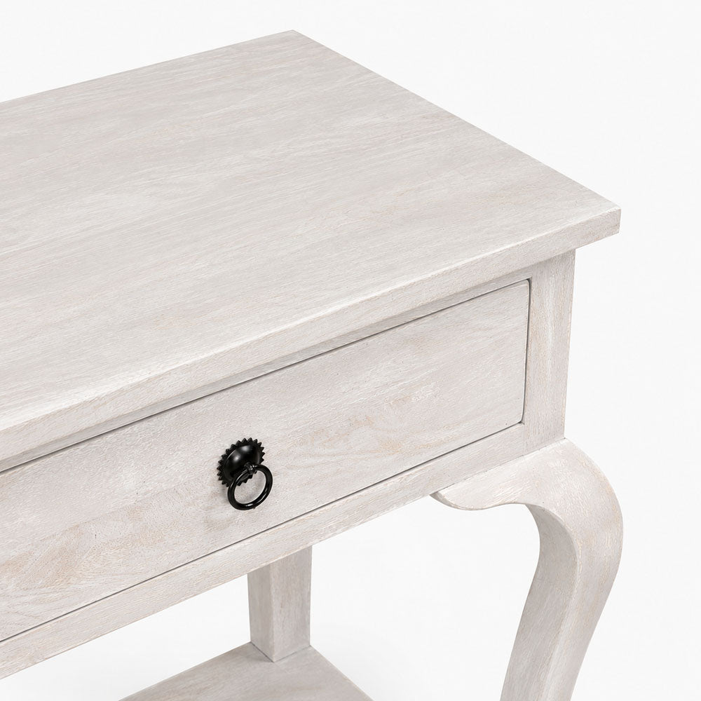 Timber Mango Wood Console Table | White