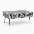 Cami Bone Inlay Coffee Table | Black