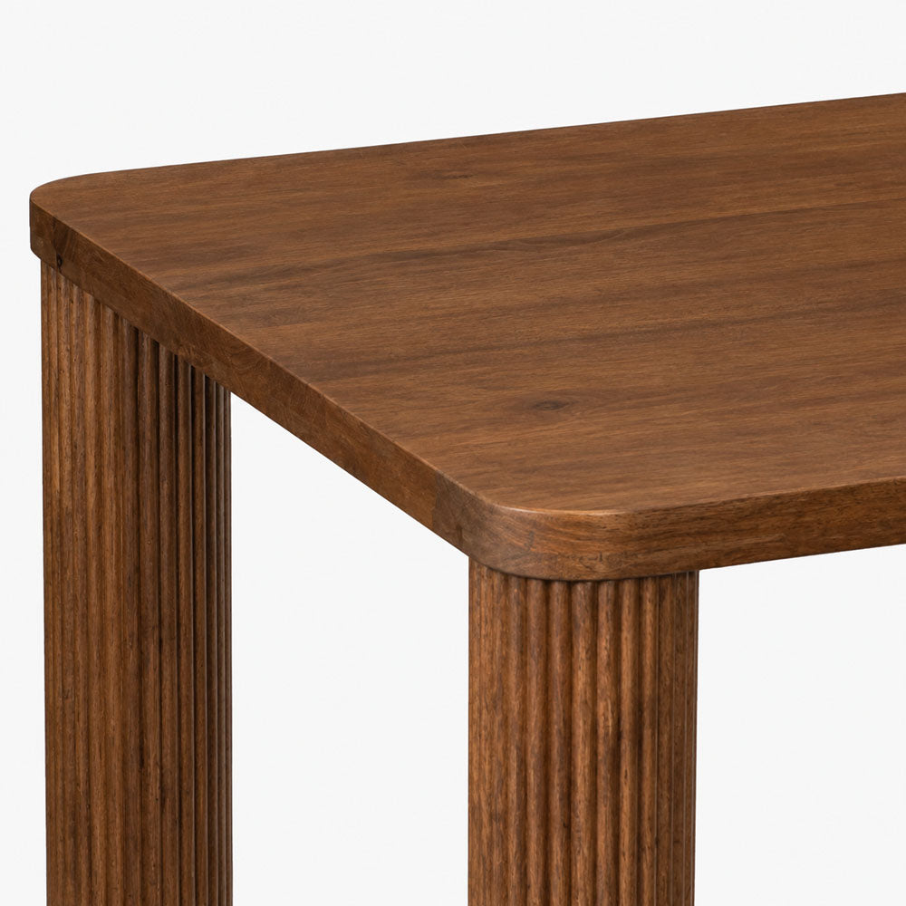Silver Mango Wood Dining Table | Brown