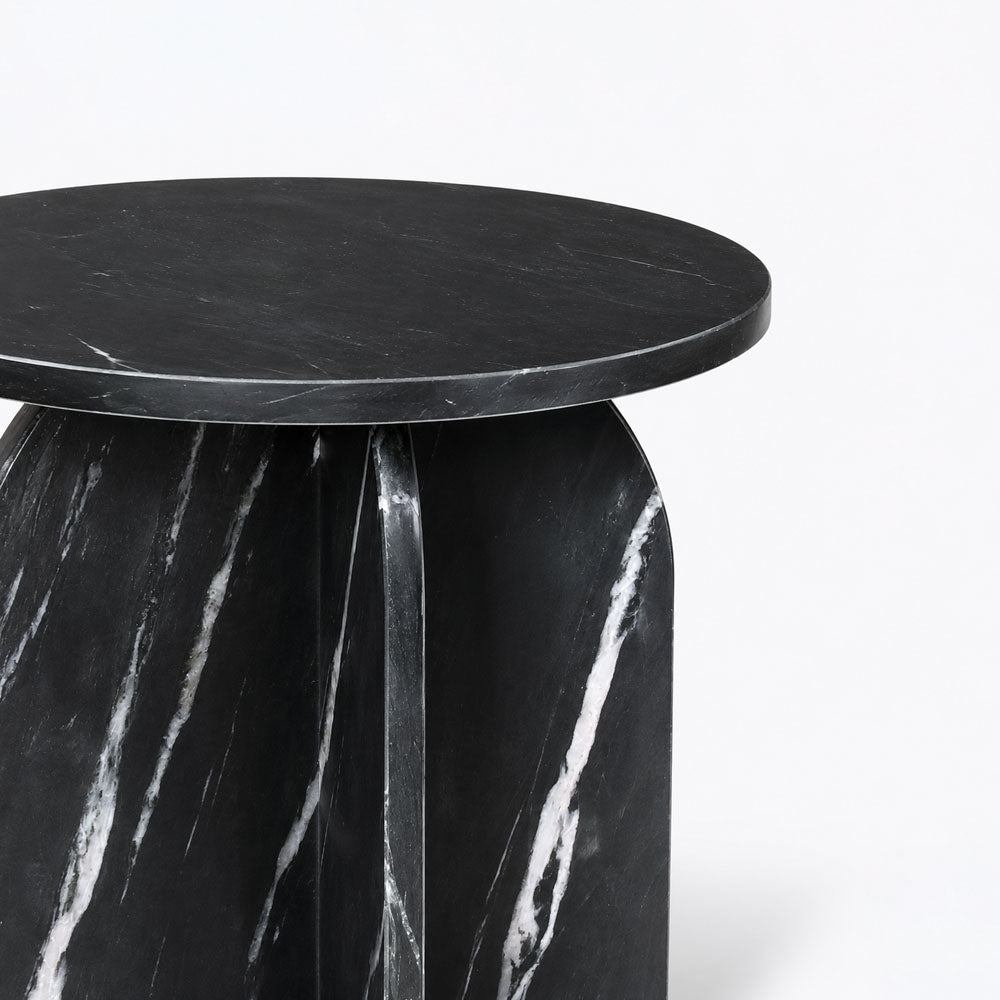 Clark Marble Side Table | Marine Black
