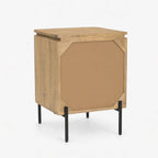 Bess Mango Wood Bedside Table | Natural