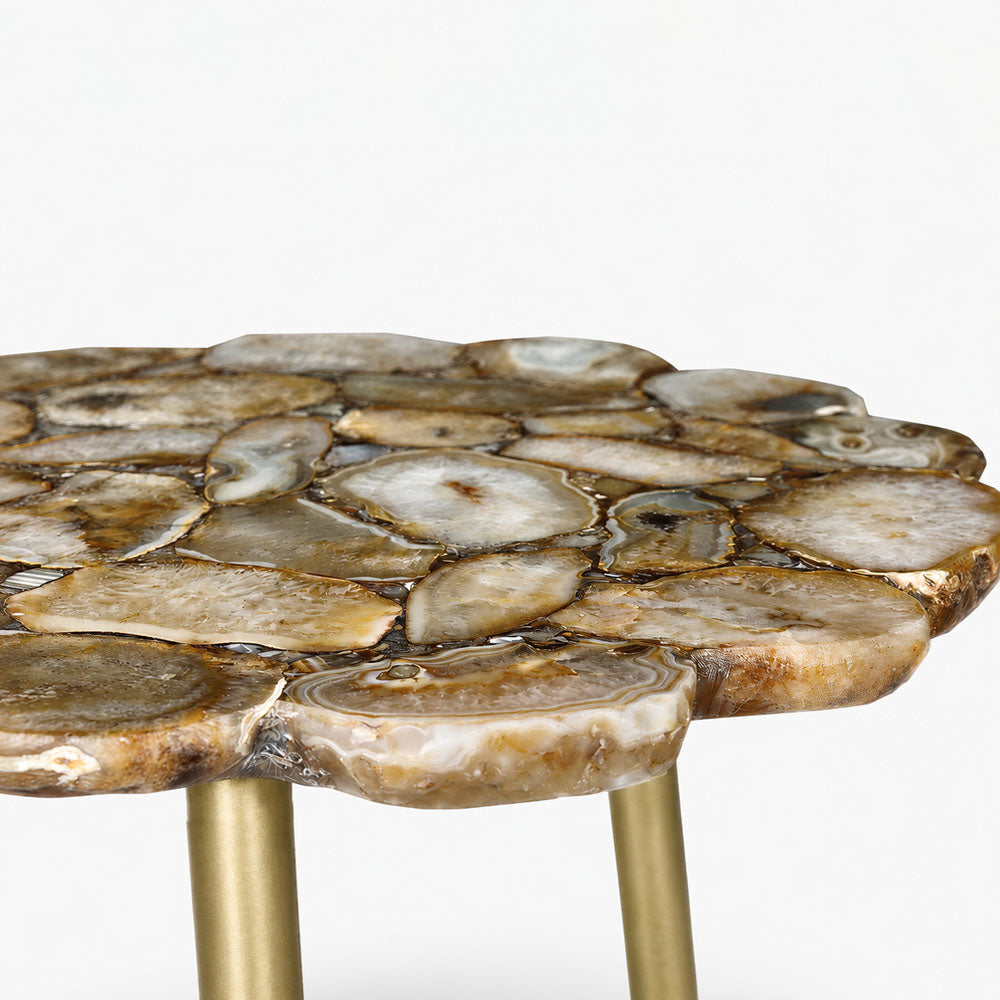 Dante Agate Side Table | Beige