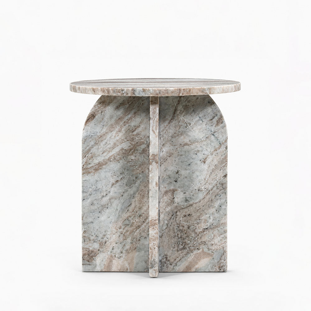 Clark Marble Side Table | White
