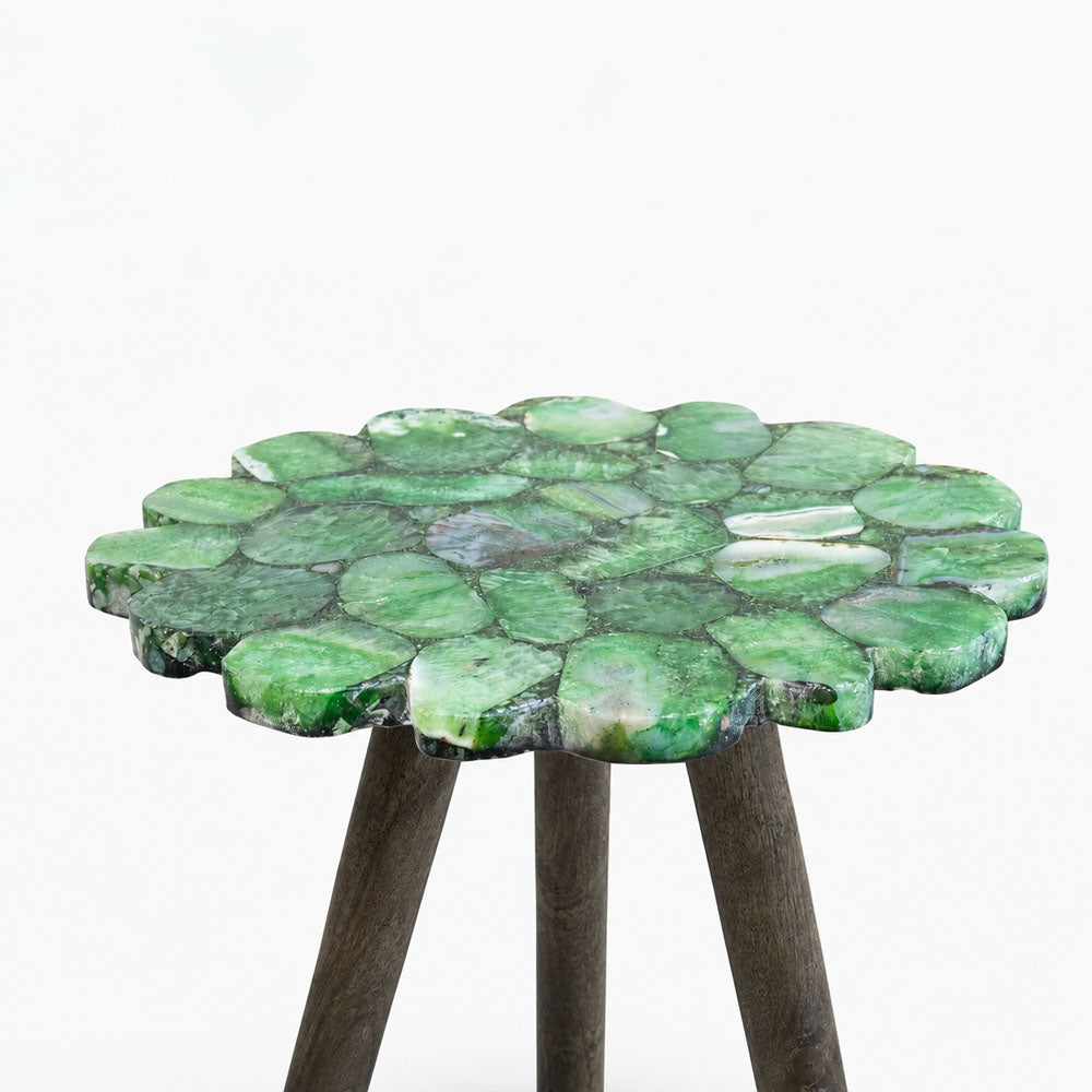 Tom Acacia Wood Side Table | Green
