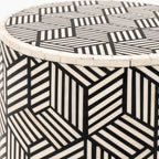 Brea Bone Inlay Side Table | Black