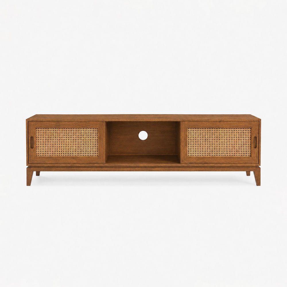 Andrew Mango Wood Media Unit | Brown