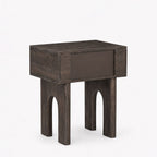 Moss Mango Wood Bedside Table | Walnut