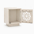 Serenity Mango Wood Bedside Table | White