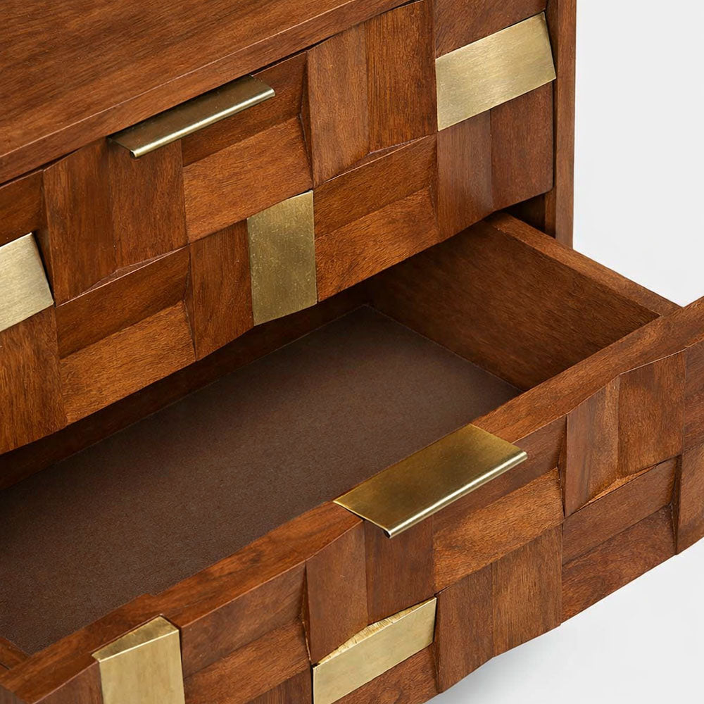 River Mango Wood Bedside Table | Honey