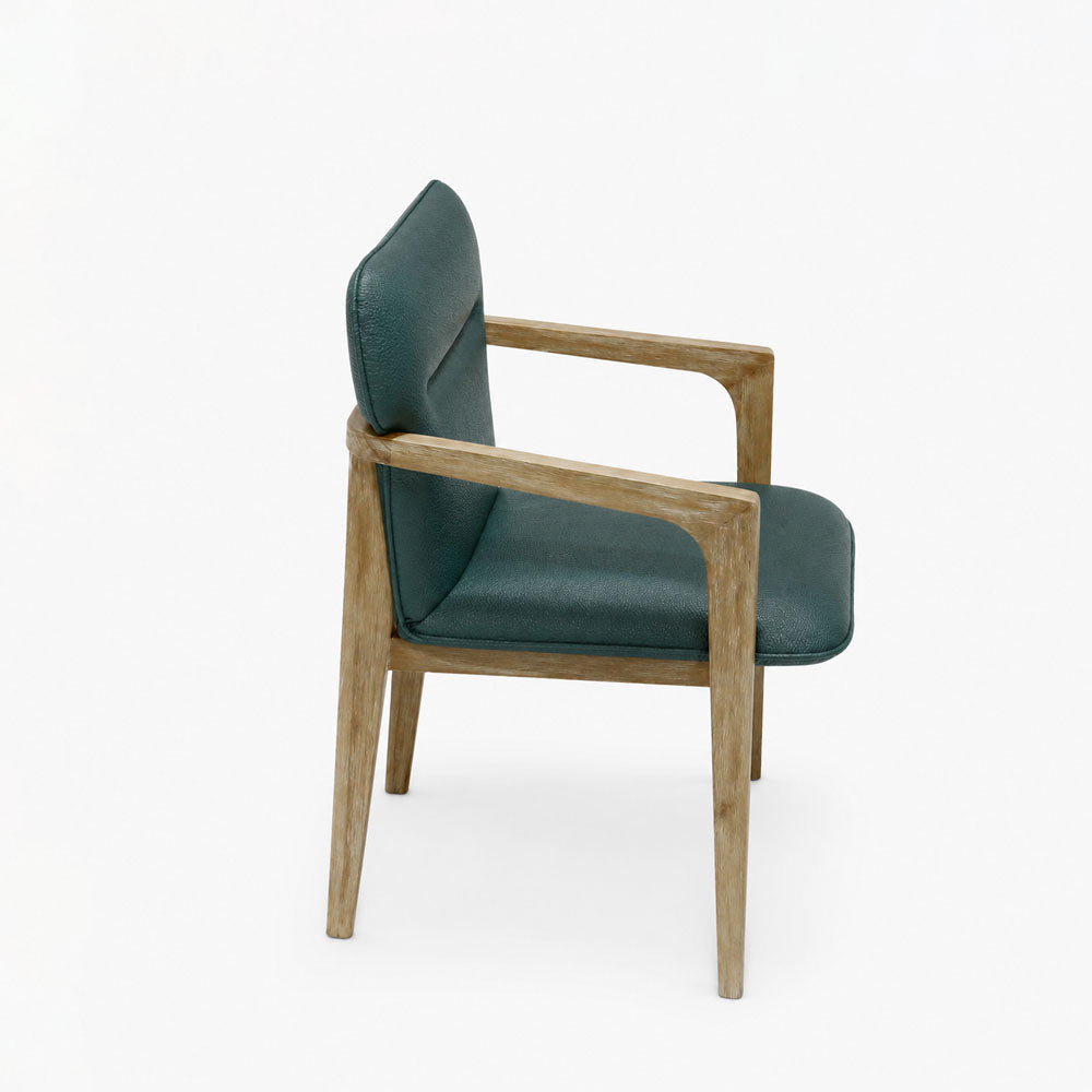 Cedar Acacia Wood Dining Chair | Teal