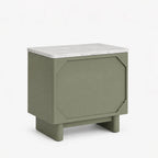 Klaus Mango Wood Bedside Table | Green