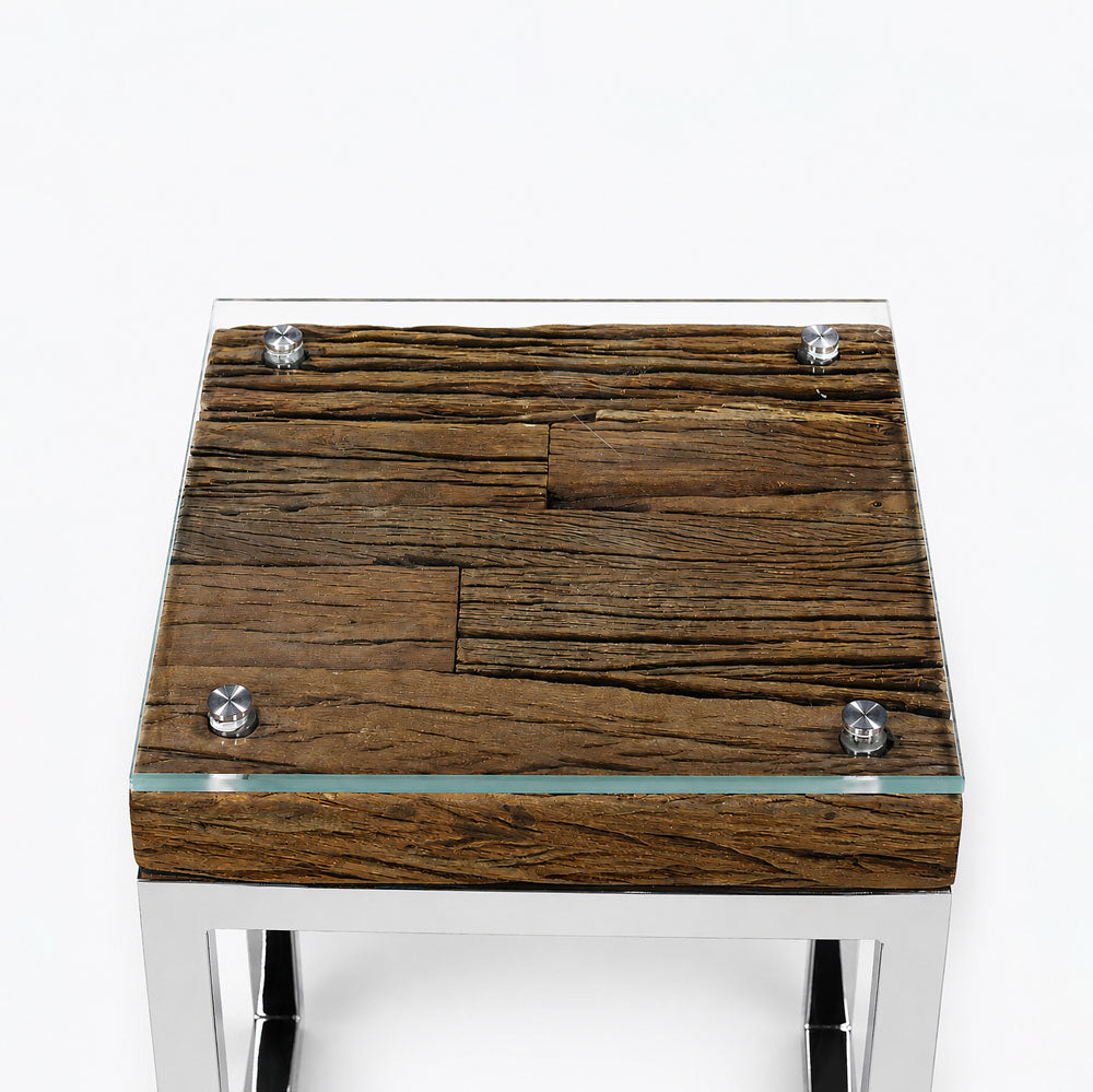 Rumi Reclaimed Wood Side Table | Natural