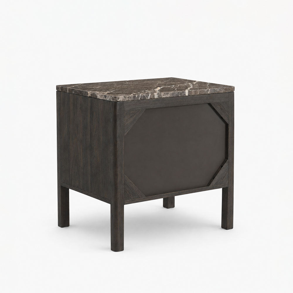 Sylvan Acacia Wood Bedside Table | Walnut