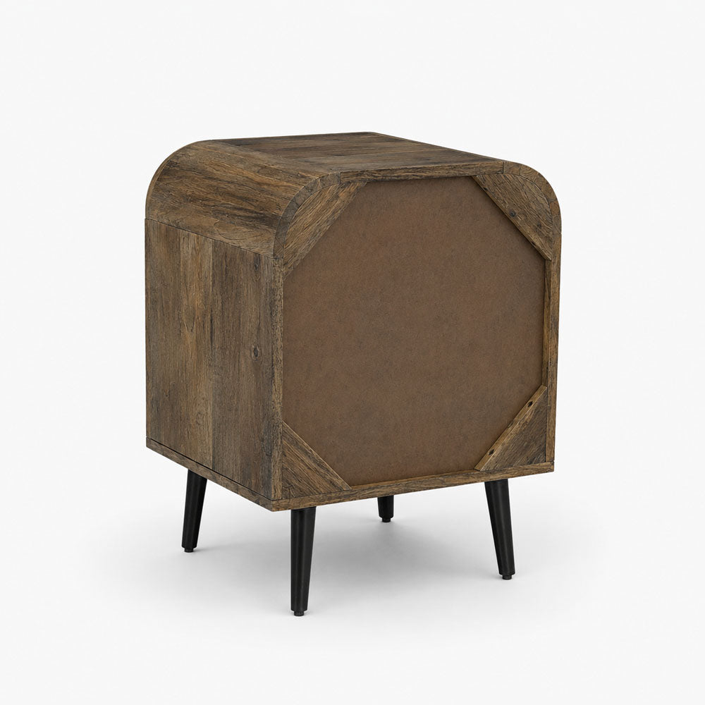 Bimini Mango Wood Bedside Table | Walnut