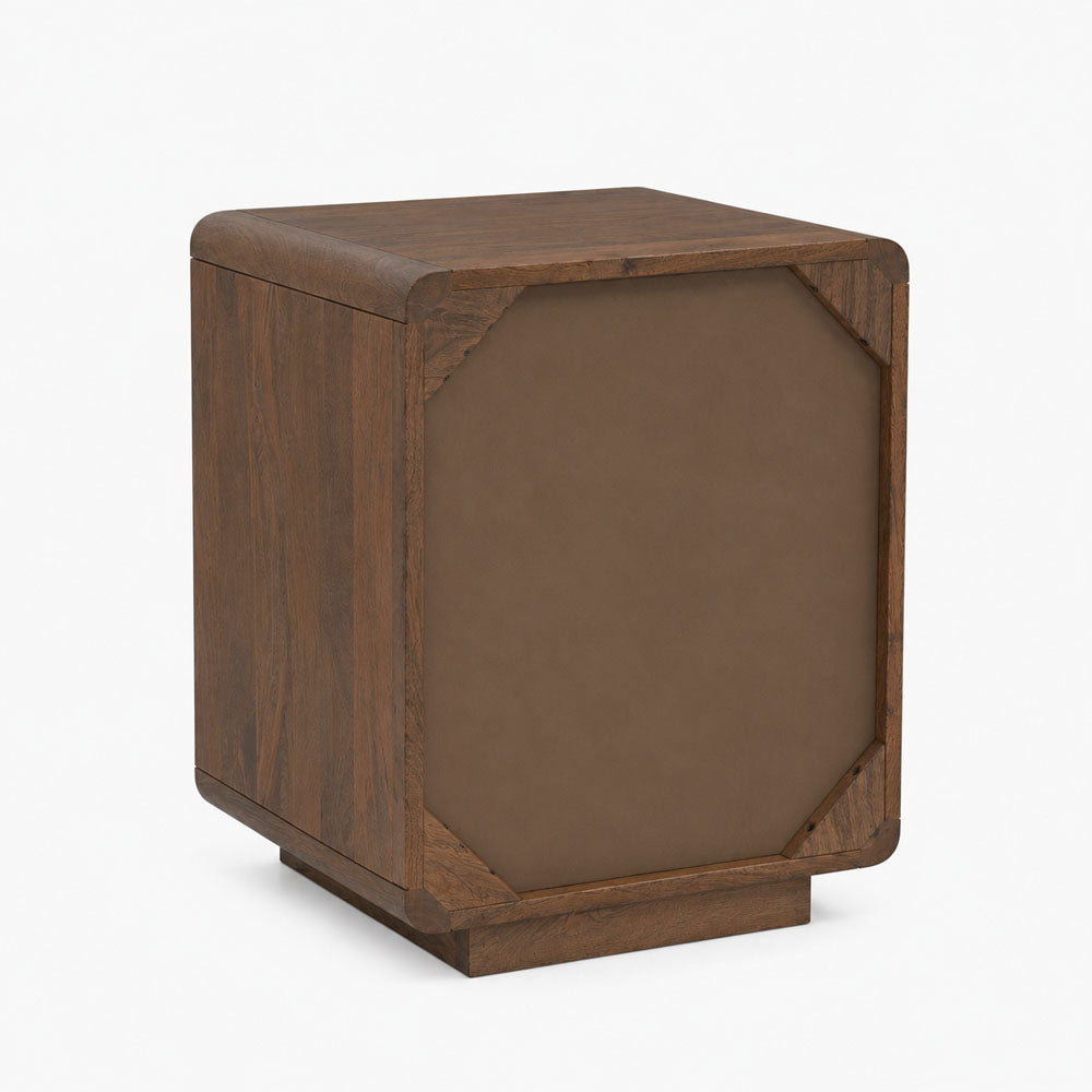 Lux Mango Wood Bedside Table | Brown