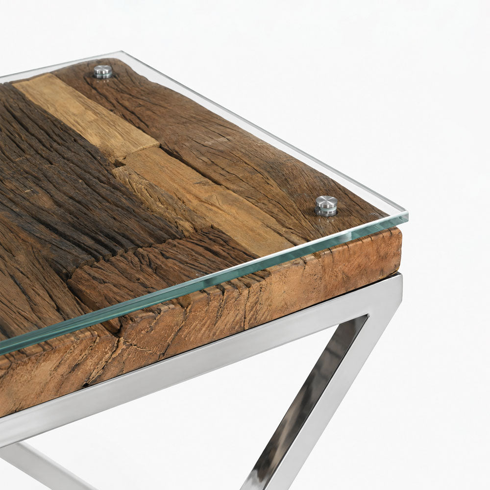 Melody Reclaimed Wood Side Table | Natural