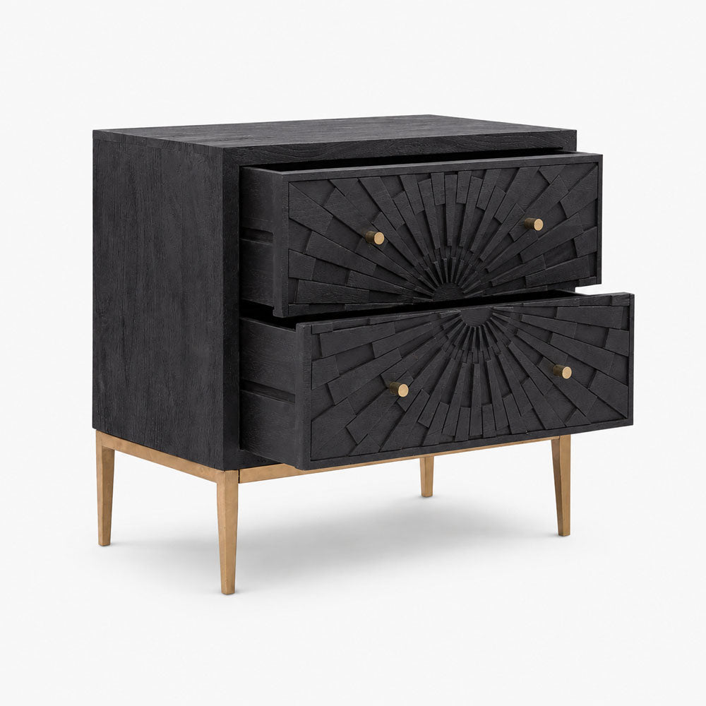 Alora Mango Wood Wooden Chest | Charcoal