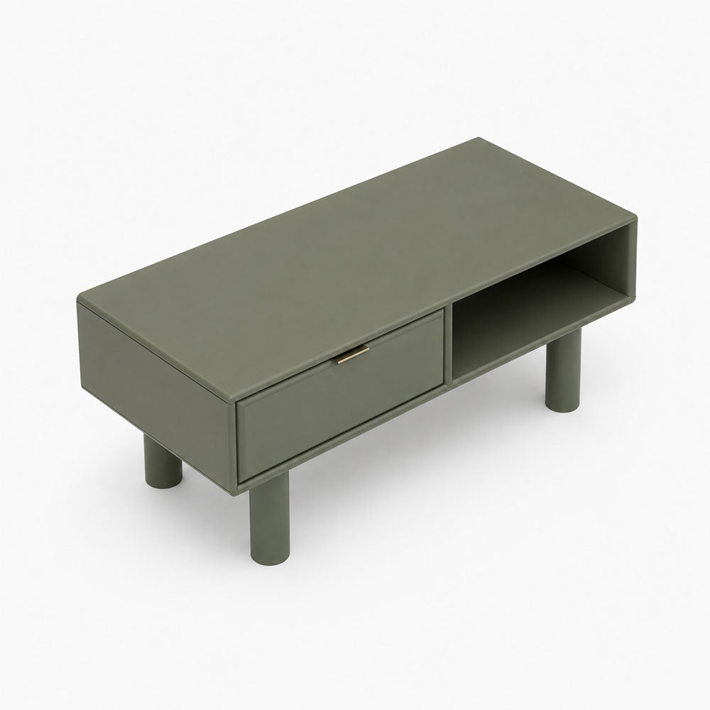 Aurelia Mango Wood Coffee Table | Green | Light Wood