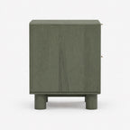Aurelia Mango Wood Bedside Table | Green | Light Wood