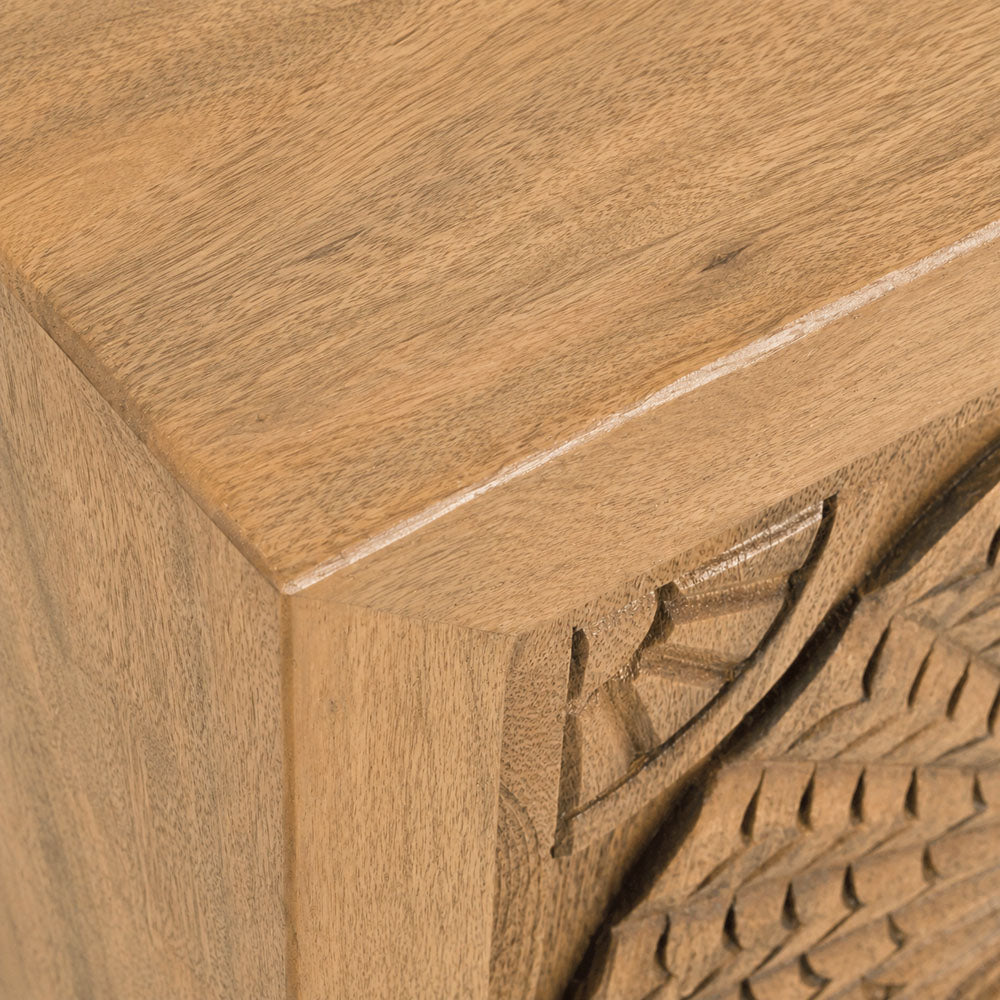 Zara Mango Wood Bedside Table | Natural
